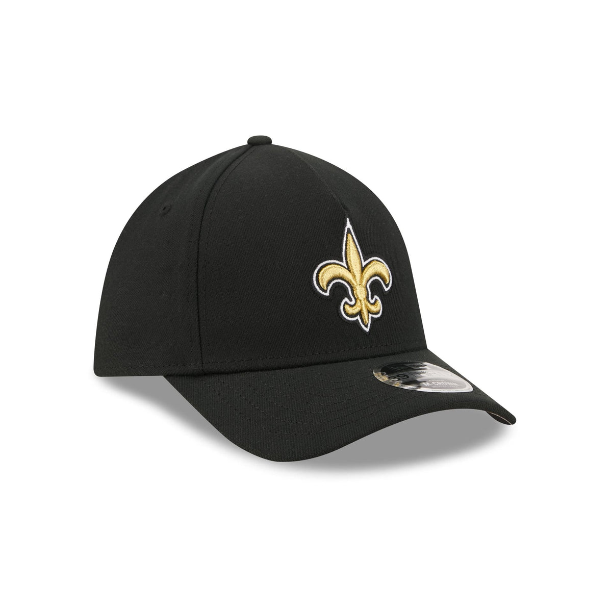 New Orleans Saints Poly 39THIRTY M-Crown A-Frame Stretch Fit Hat