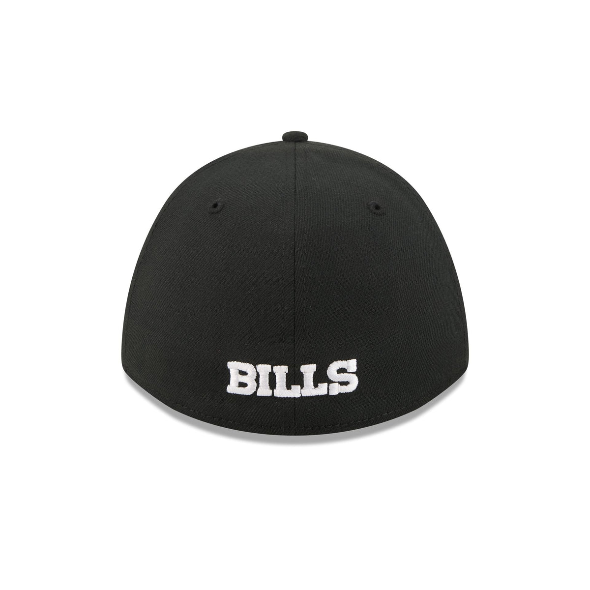 Buffalo Bills Poly Black & White 39THIRTY M-Crown Stretch Fit Hat