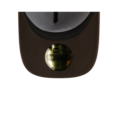 Golden State Warriors Waxed Canvas Brown 59FORTY A-Frame Fitted Hat