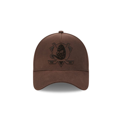 Anaheim Ducks Waxed Canvas Brown 59FORTY A-Frame Fitted Hat