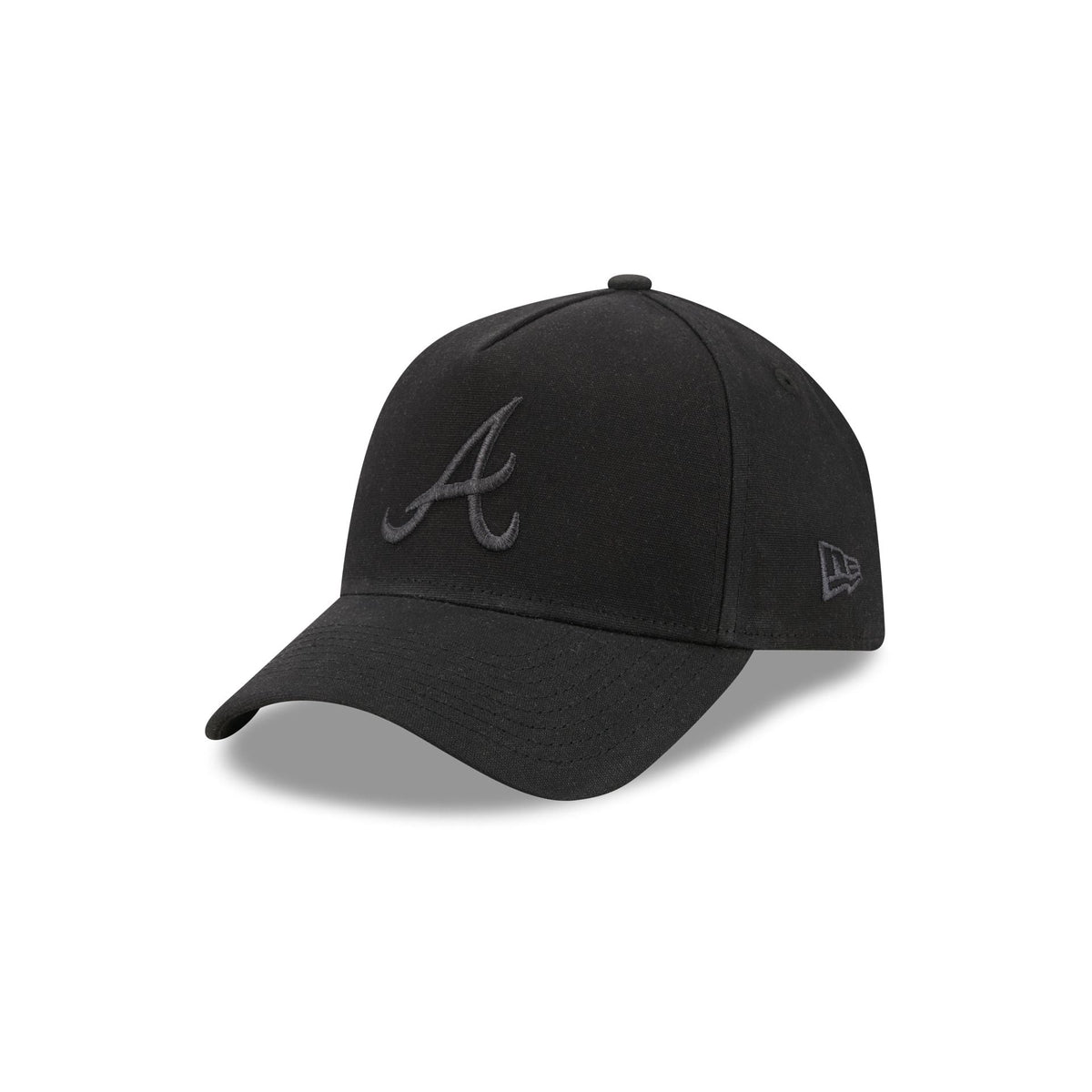 Atlanta Braves Waxed Canvas Black 59FORTY A-Frame Fitted Hat