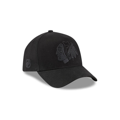 Chicago Blackhawks Waxed Canvas Black 59FORTY A-Frame Fitted Hat