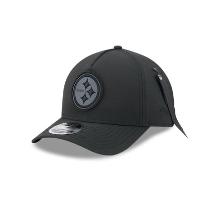 Alpha Industries x Pittsburgh Steelers Nylon Black 9FORTY M-Crown A-Frame Snapback Hat