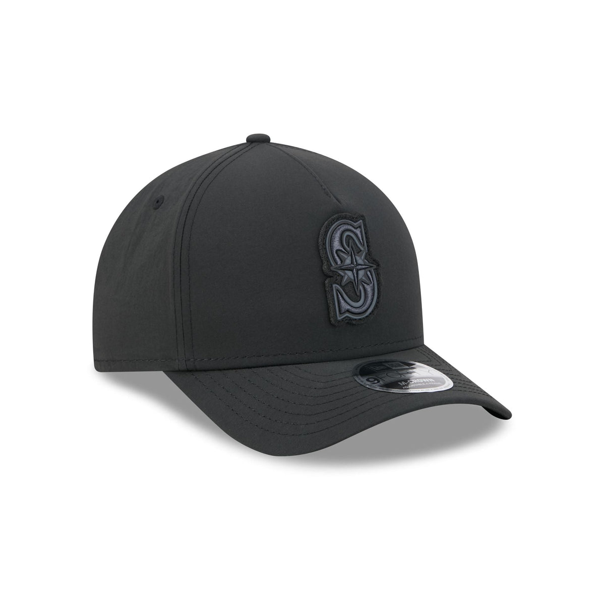 Alpha Industries x Seattle Mariners Nylon Black 9FORTY M-Crown A-Frame Snapback Hat
