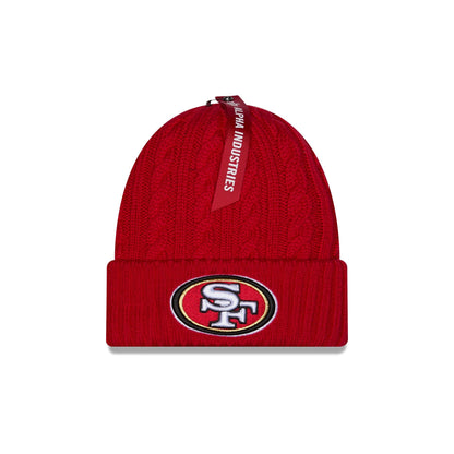 Alpha Industries x San Francisco 49ers Cable Knit Hat