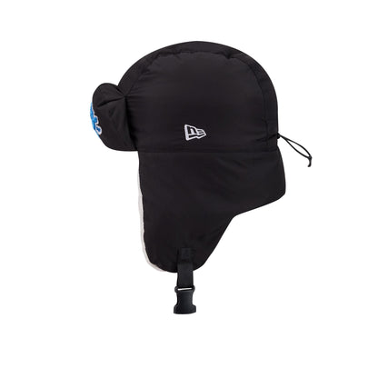 Alpha Industries x Detroit Lions Black Puffer Trapper Hat