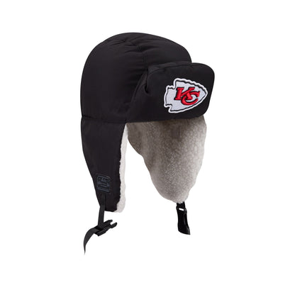 Alpha Industries x Kansas City Chiefs Black Puffer Trapper Hat