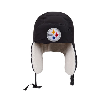 Alpha Industries x Pittsburgh Steelers Black Puffer Trapper Hat