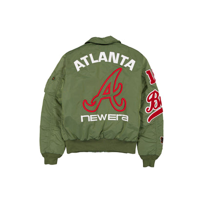 Alpha Industries x Atlanta Braves Sage Green MA-1 Flight Jacket