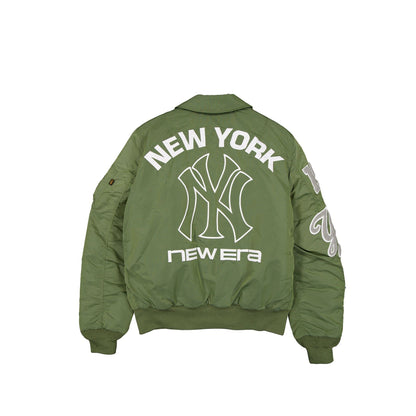Alpha Industries x New York Yankees Sage Green MA-1 Flight Jacket