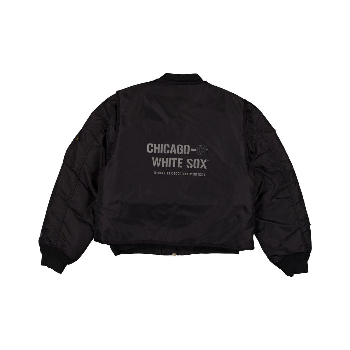 Alpha Industries x Chicago White Sox Black 2-in-1 MA-1 Flight Jacket + Vest