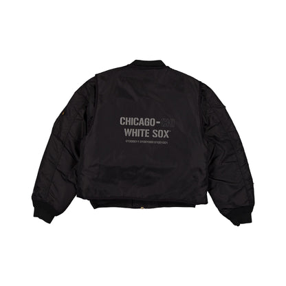 Alpha Industries x Chicago White Sox Black 2-in-1 MA-1 Flight Jacket + Vest