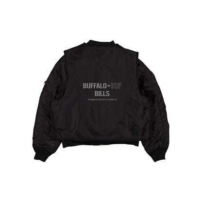 Alpha Industries x Buffalo Bills Black 2-in-1 MA-1 Flight Jacket + Vest