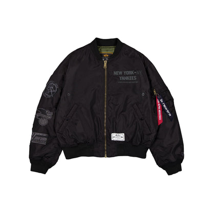 Alpha Industries x New York Yankees Black 2-in-1 MA-1 Flight Jacket + Vest