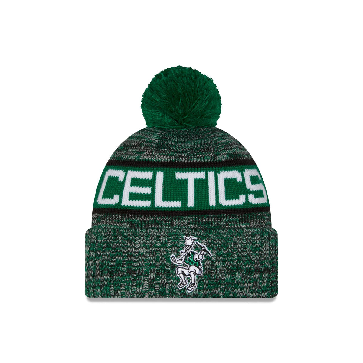 Boston Celtics Tri Color Pom Knit Hat