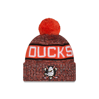 Anaheim Ducks Tri Color Pom Knit Hat