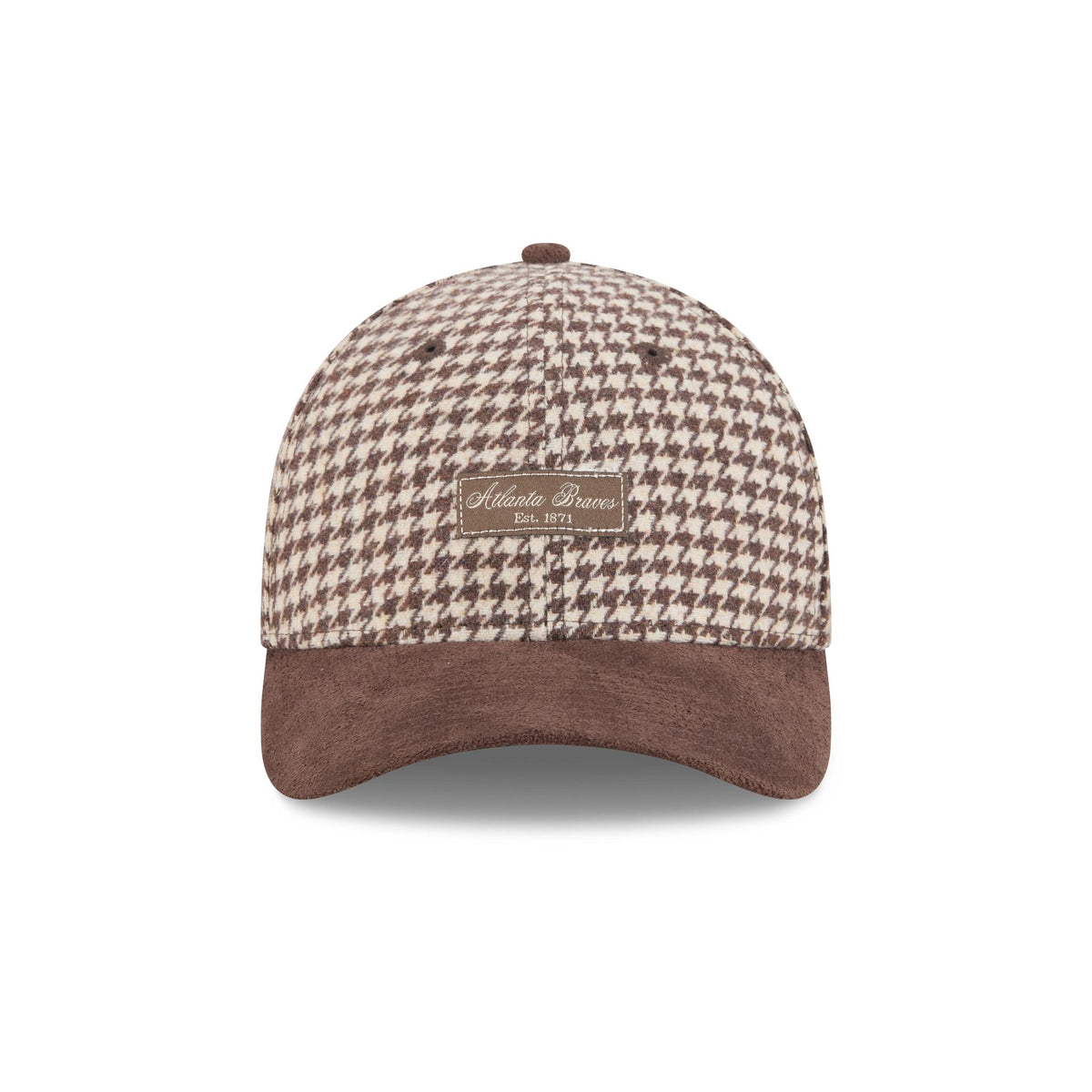 Atlanta Braves Brown Houndstooth Women's 9FORTY M-Crown Adjustable Hat