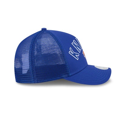 New York Knicks Sequin Wordmark Women's 9FORTY M-Crown A-Frame Trucker Hat