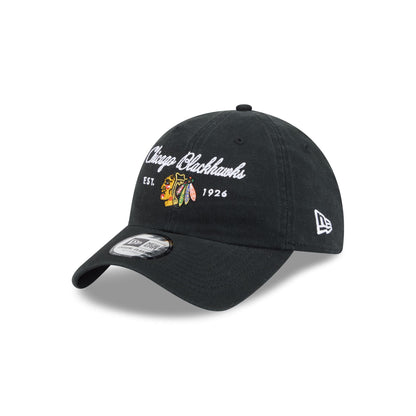 Chicago Blackhawks Script Wordmark Casual Classic Adjustable Hat