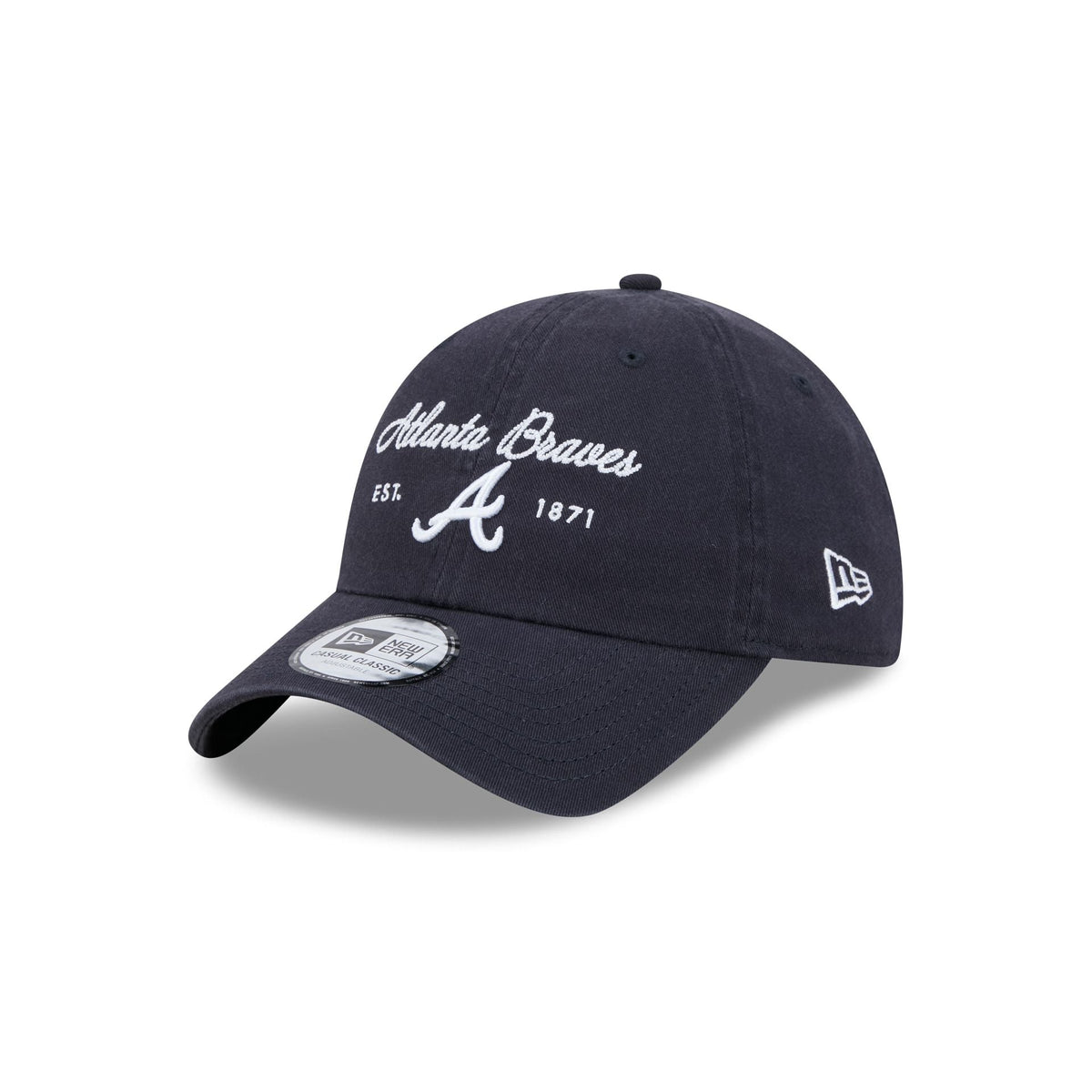 Atlanta Braves Script Wordmark Casual Classic Adjustable Hat