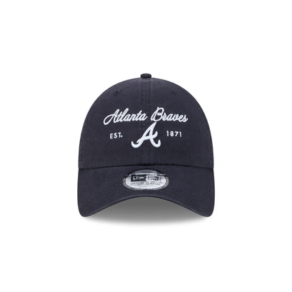 Atlanta Braves Script Wordmark Casual Classic Adjustable Hat