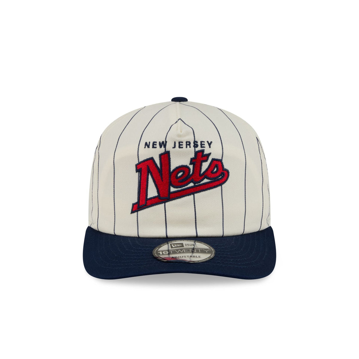 New Jersey Nets Chrome White Pinstripe 19TWENTY Snapback Hat