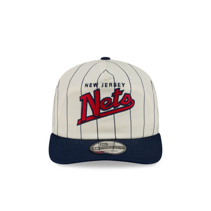 New Jersey Nets Chrome White Pinstripe 19TWENTY Snapback Hat