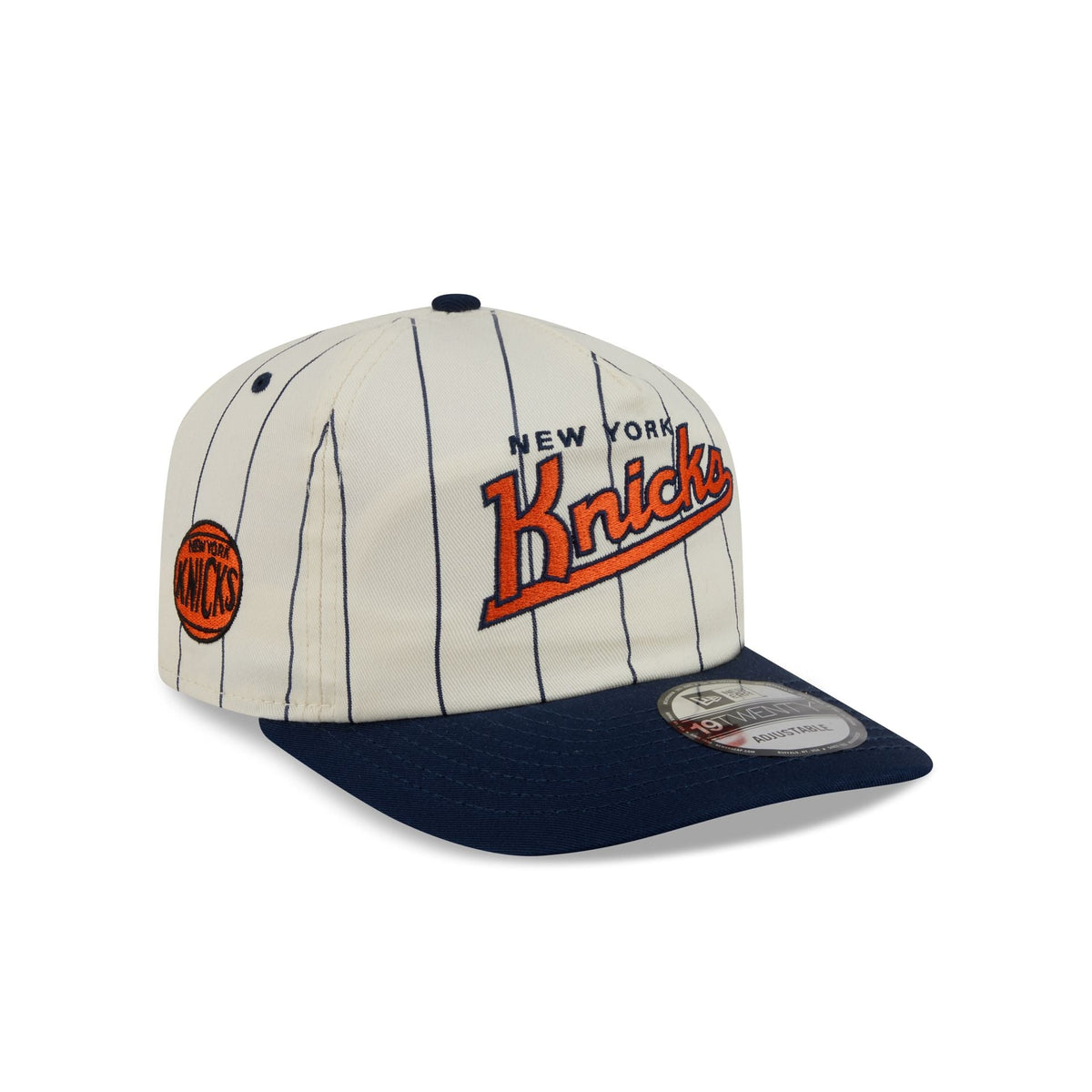 New York Knicks Chrome White Pinstripe 19TWENTY Snapback Hat