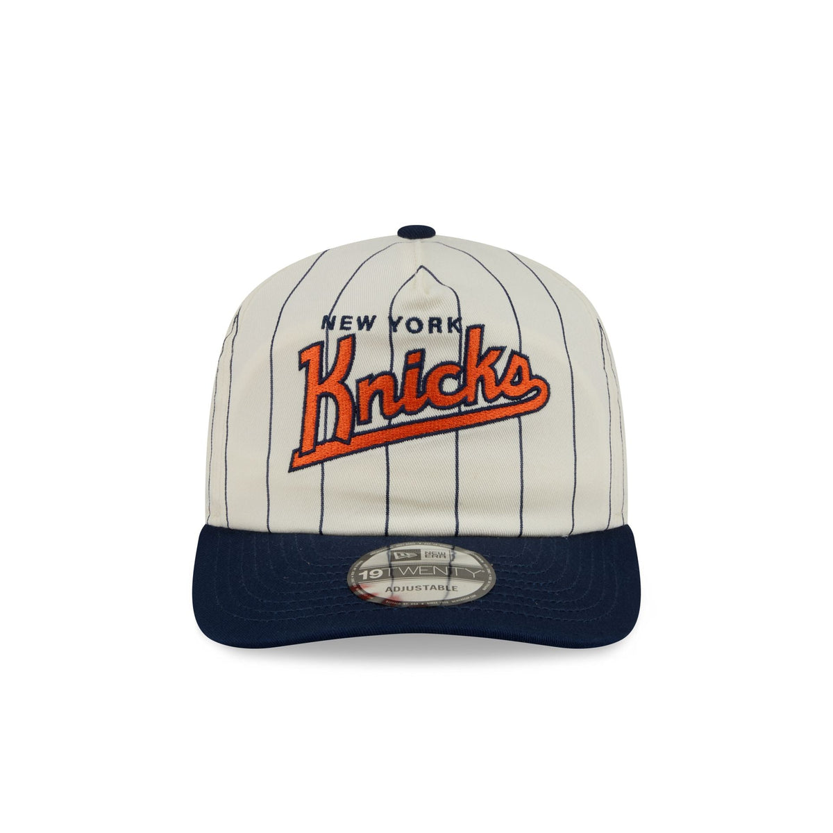 New York Knicks Chrome White Pinstripe 19TWENTY Snapback Hat