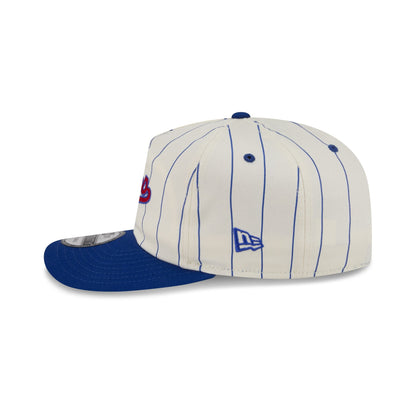 Chicago Cubs Chrome White Pinstripe 19TWENTY Snapback Hat