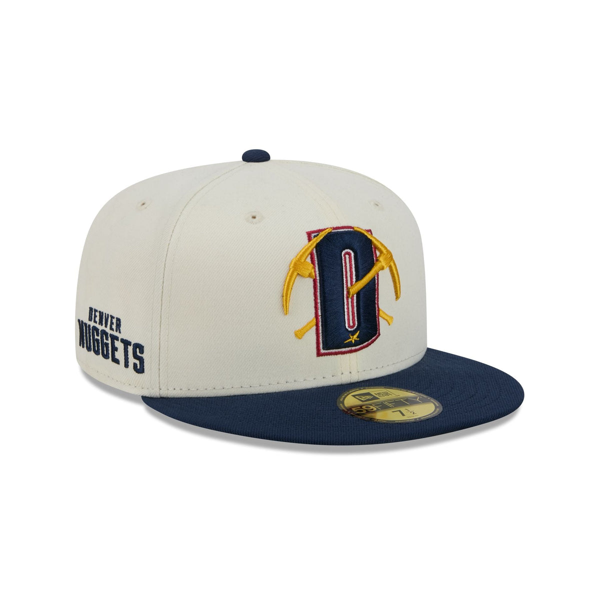 Denver Nuggets Deceptor Chrome White 59FIFTY Fitted Hat