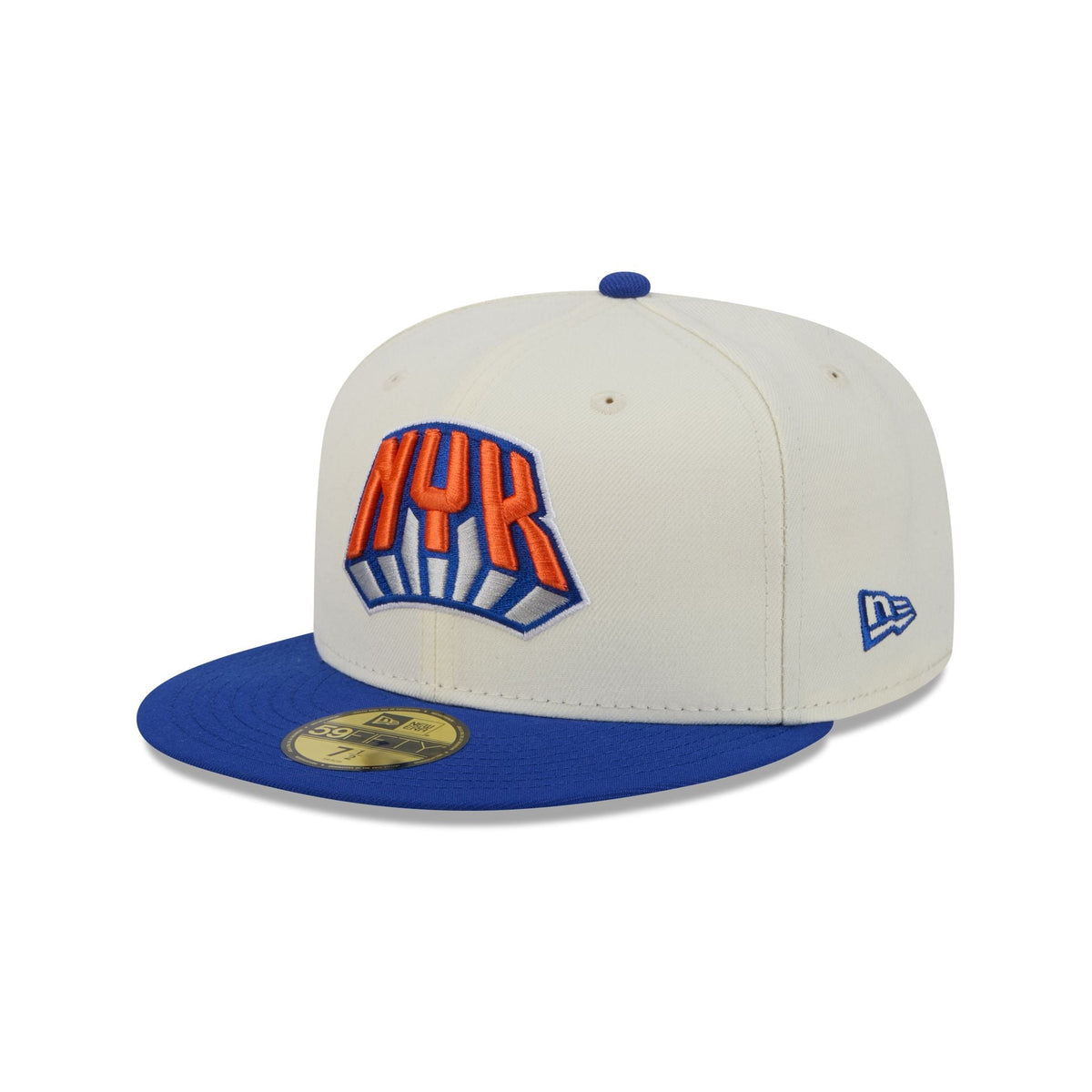 New York Knicks Deceptor Chrome White 59FIFTY Fitted Hat