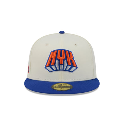 New York Knicks Deceptor Chrome White 59FIFTY Fitted Hat