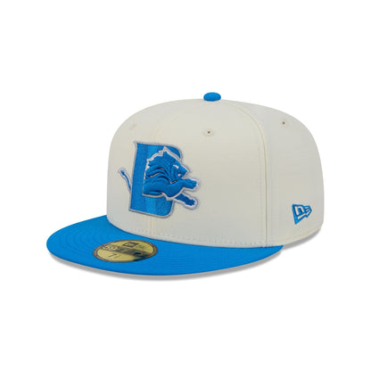 Detroit Lions Deceptor Chrome White 59FIFTY Fitted Hat