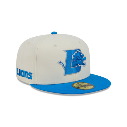 Detroit Lions Deceptor Chrome White 59FIFTY Fitted Hat