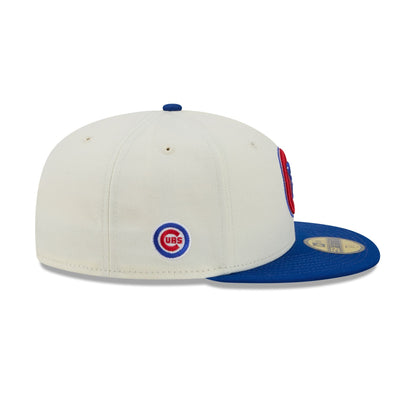 Chicago Cubs Deceptor Chrome White 59FIFTY Fitted Hat