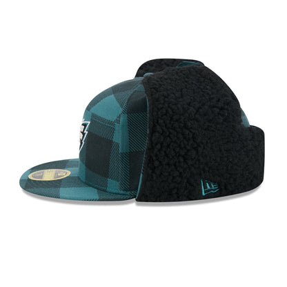 Philadelphia Eagles Plaid Split Panel Dog Ear 59FIFTY Fitted Hat