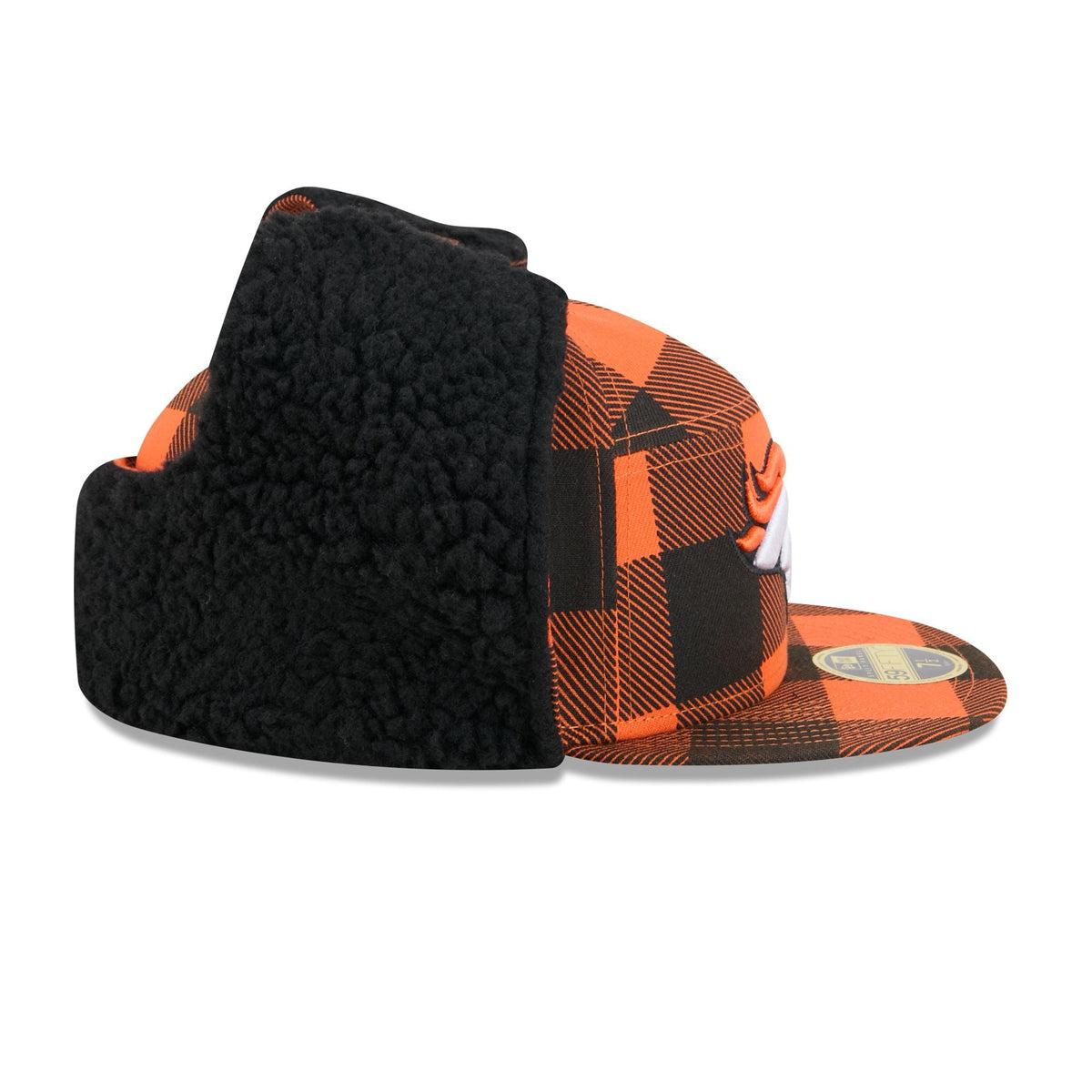 Denver Broncos Plaid Split Panel Dog Ear 59FIFTY Fitted Hat