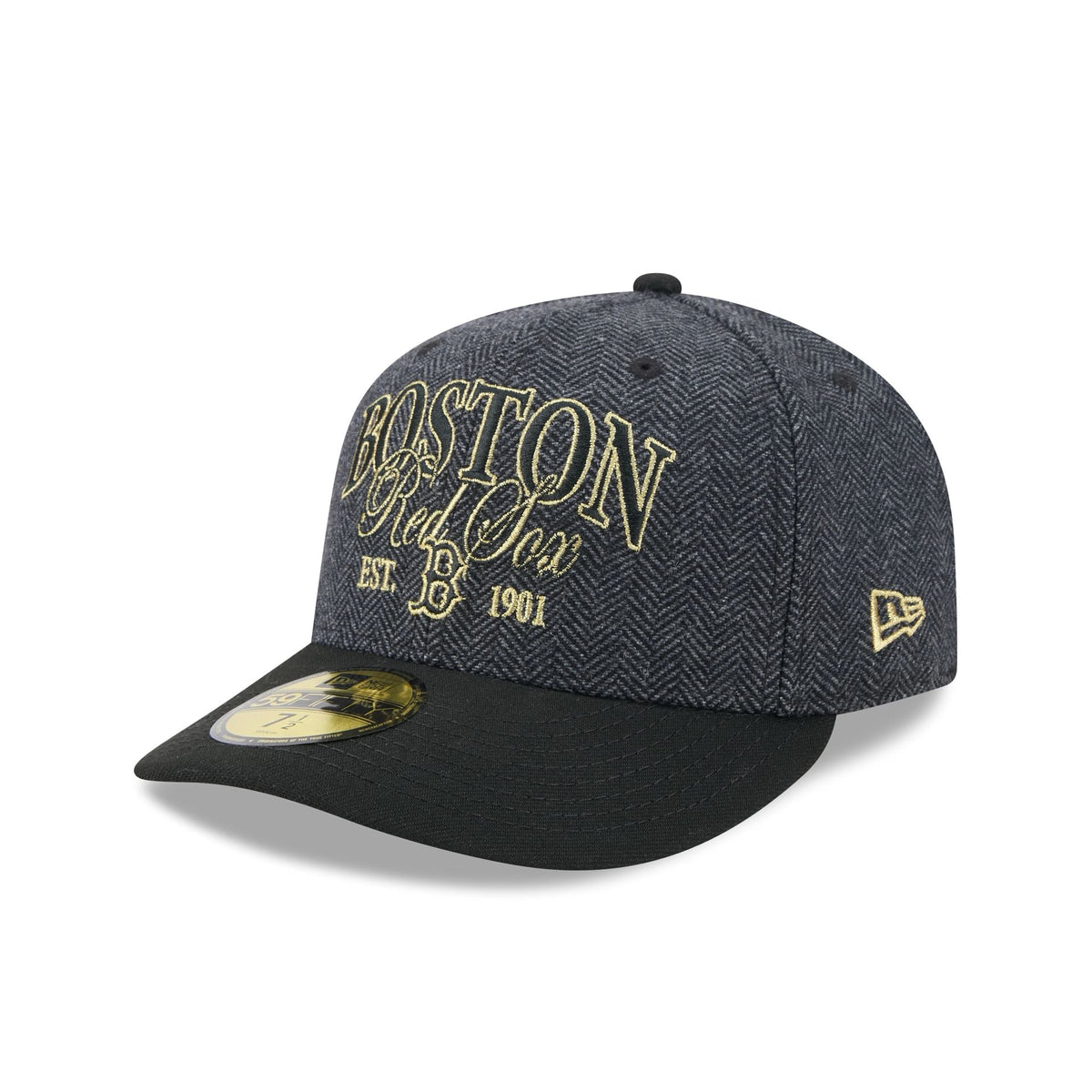 Boston Red Sox Black Faux Wool 59FIFTY Fitted Hat