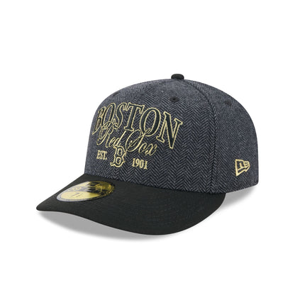 Boston Red Sox Black Faux Wool 59FIFTY Fitted Hat