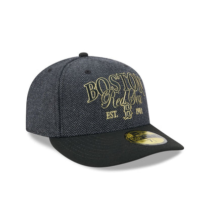 Boston Red Sox Black Faux Wool 59FIFTY Fitted Hat