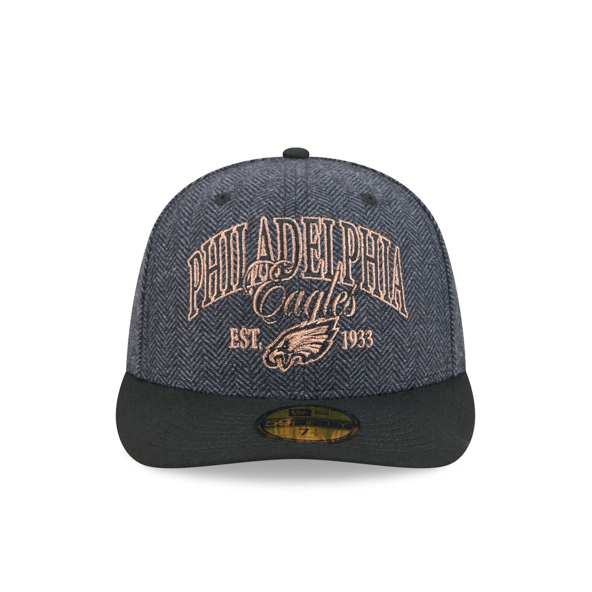 Philadelphia Eagles Black Faux Wool 59FIFTY Fitted Hat