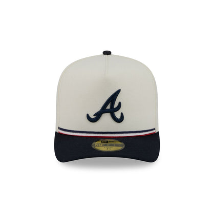 Atlanta Braves Vintage Stripe 59FIFTY A-Frame Fitted Hat