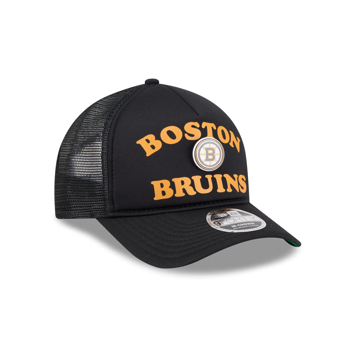 Boston Bruins Button 9FORTY M-Crown A-Frame Trucker Hat
