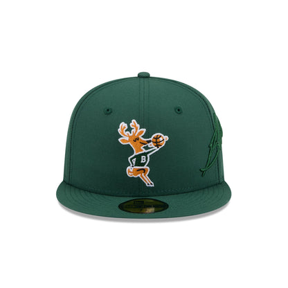 Milwaukee Bucks Side Script 59FIFTY Fitted Hat