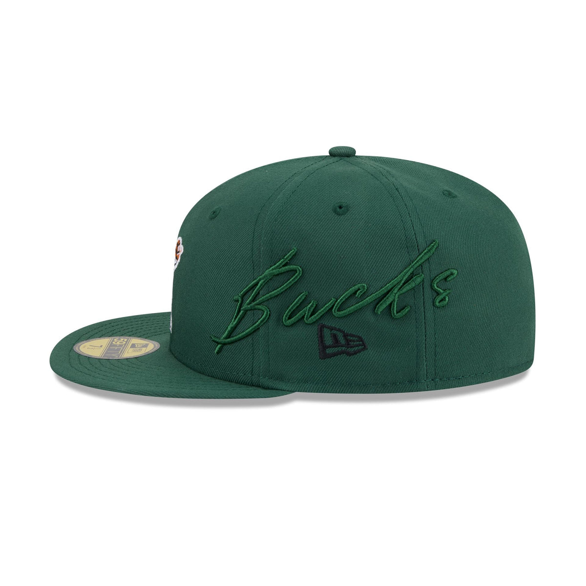 Milwaukee Bucks Side Script 59FIFTY Fitted Hat