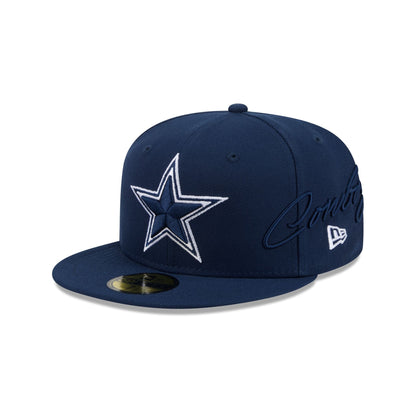Dallas Cowboys Side Script 59FIFTY Fitted Hat