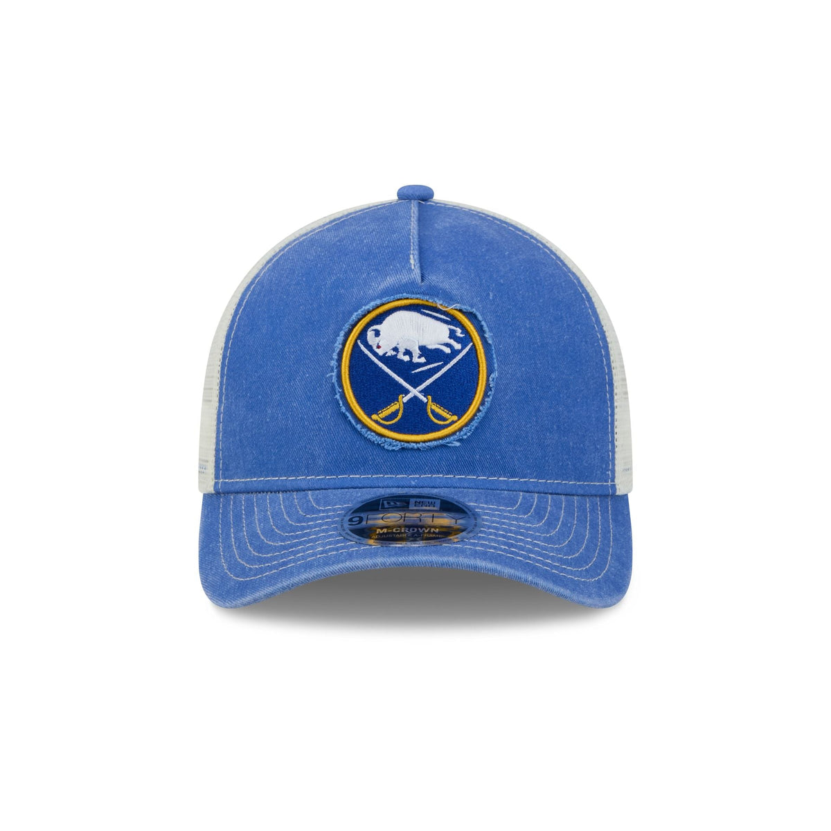 Buffalo Sabres Frayed Logo 9FORTY M-Crown A-Frame Trucker Hat