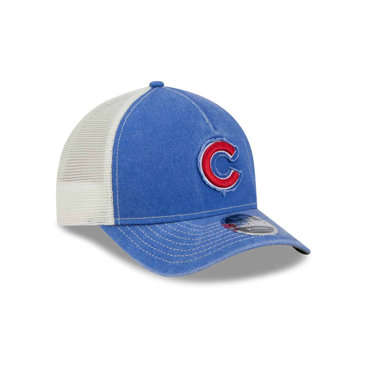 Chicago Cubs Frayed Logo 9FORTY M-Crown A-Frame Trucker Hat