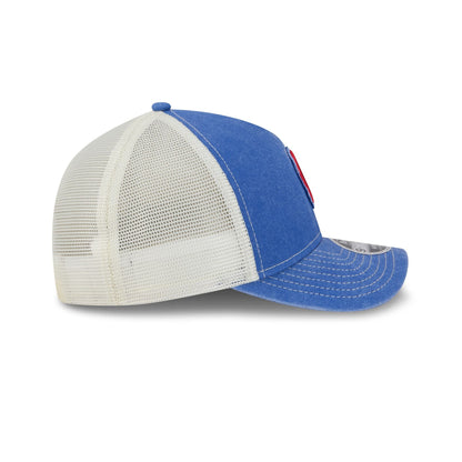 Chicago Cubs Frayed Logo 9FORTY M-Crown A-Frame Trucker Hat